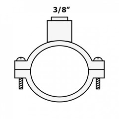 Дренажний хомут Organic DC-38J (трубка 3/8") Ø10мм