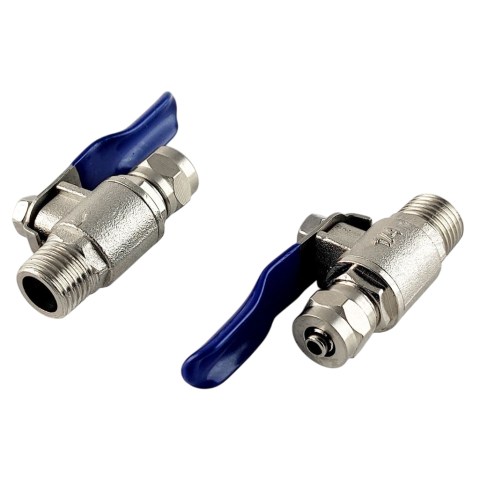 Шаровый вентиль BV-2BC резьба наружная 1/4" - цанга 1/4"