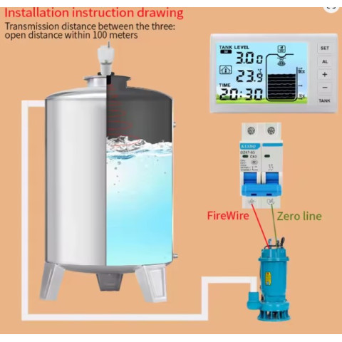 Ультразвуковой беспроводной измеритель уровня жидкости в резервуаре FT005
