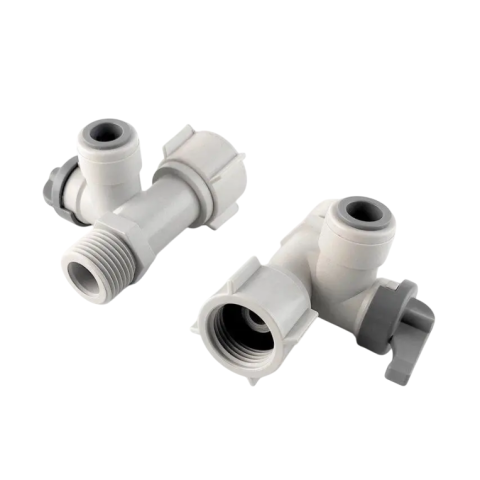 Адаптер 1832-B2 ZM 1/2"-3/8"-1/2" (різьба зовнішня - кульовий вентиль - різьблення внутрішнє)
