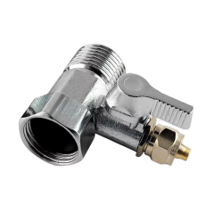 Адаптер + шаровый вентиль AD-4BC-3W/BV-2BC-CH 1/2"-1/4"-1/2" (резьба наружная - цанга- резьба внутренняя)