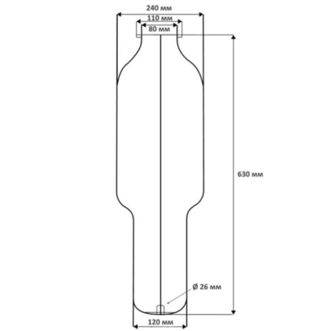 Мембрана сменная SeFa 80-100 л (80 мм) проходная
