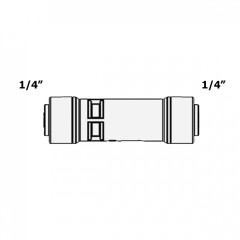 Зворотний клапан прямої ITiGER 1811-А (трубка 1/4" - трубка 1/4")