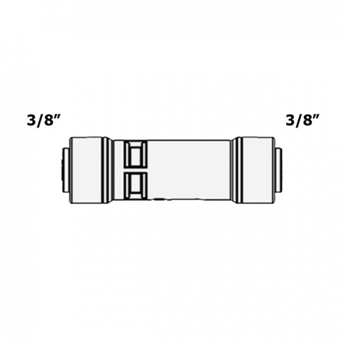 Зворотний клапан прямий ITiGER 1811-B/CV-06-38P-EZ (трубка 3/8" - трубка 3/8")
