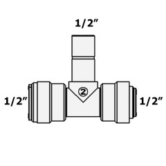 Фітинг Т-подібний ITiGER 1820-F 1/2"-1/2"-1/2" (трубка-стрижень-трубка)