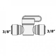 Кран проходной ITiGER 1825-В/BV-107-EZ (трубка 3/8" - трубка 3/8")