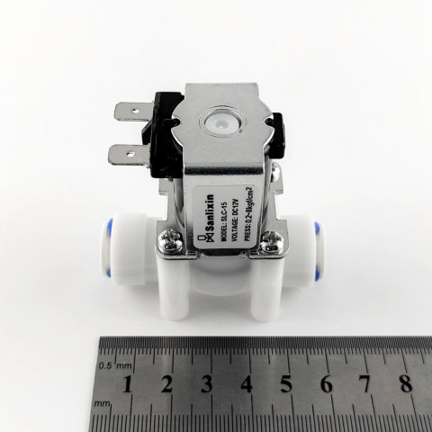 Клапан соленоїдний швидкознімний Sanlixin ESV-3/8"-(12V)-6W непрямої дії 3/8" (нормально закритий)