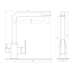 Смеситель трехпозиционный Globus Lux AZER GLLR-0100 (под осмос и хол/гор. воду)