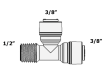 Фітинг Т-подібний ITiGER 1804-D 3/8"-1/2"-3/8" (трубка-різьблення зовнішня-трубка)