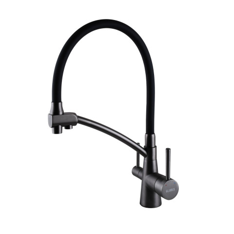 Змішувач трипозиційний Globus Lux LAZER GLLR-0700-11-GRAPHITE (під осмос та хол/гор. воду)