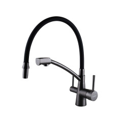 Смеситель трехпозиционный Globus Lux LAZER GLLR-0700-11-GRAPHITE (под осмос и хол/гор. воду)