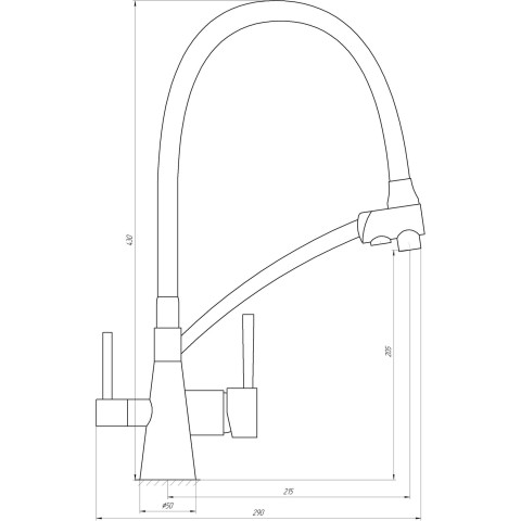 Змішувач трипозиційний Globus Lux LAZER GLLR-0700-11-GRAPHITE (під осмос та хол/гор. воду)