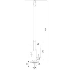 Змішувач трипозиційний Globus Lux LAZER GLLR-0900-11-01 (під осмос та хол/гор. воду)