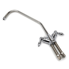 Кран подвійний хромований Kaplya DFCH4-C