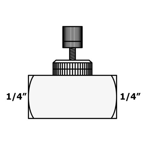 Голковий регулятор потоку ITiGER I-F026 (внутрішнє різьблення 1/4" - внутрішнє різьблення 1/4")