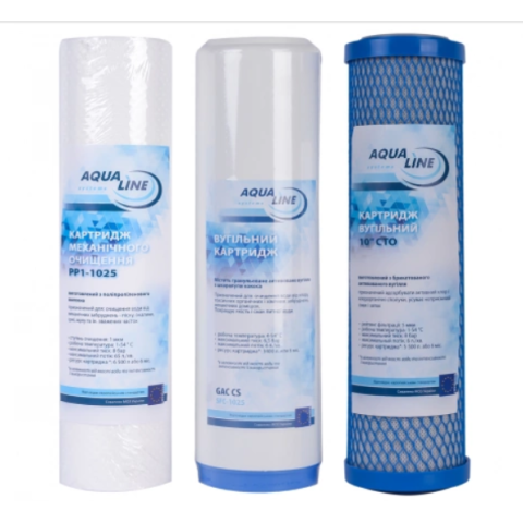 Набір із 3-х картриджів Aqualine (покращений)