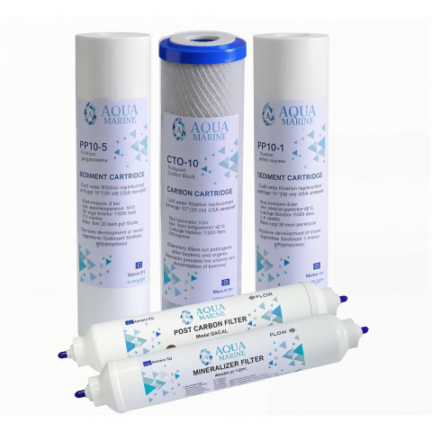 Комплект картриджів AquaMarine (осмос) RO-6 річний