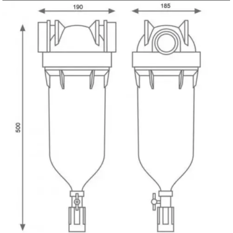 Фильтр самопромывной Atlas Filtri HYDRA BIG Ø1" + картридж нержавейка RAH 90 mcr KIT RA6312030 (BB20)