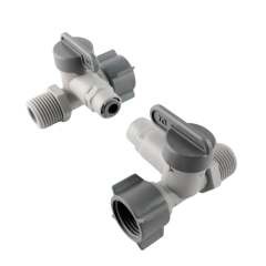 Адаптер 1832-А 1/2"-1/4"-1/2" (резьба наружная - шаровой вентиль - резьба внутренняя)