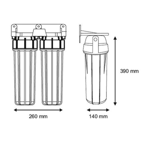 Корпуса магистрального фильтра Aquafilter FHPRCL12-B-TWIN