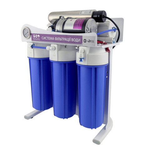 Система зворотного осмосу RAIFIL 75G UV на станині 10" Slim Blue