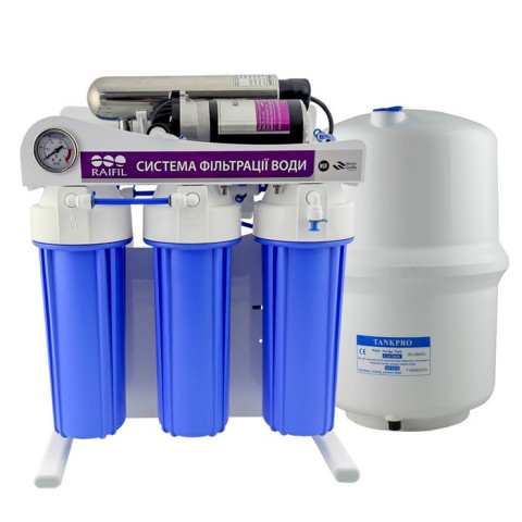Система зворотного осмосу RAIFIL 75G UV на станині 10" Slim Blue