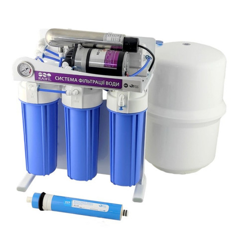 Система зворотного осмосу RAIFIL 75G UV на станині 10" Slim Blue