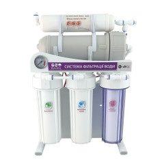 Фільтр із зворотним осмосом Raifil 400G - 3/8 з манометром без накопичувального бака