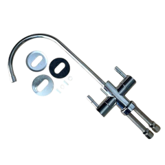 Кран подвійний хромований Kaplya DFCH16-C (Modern mini)