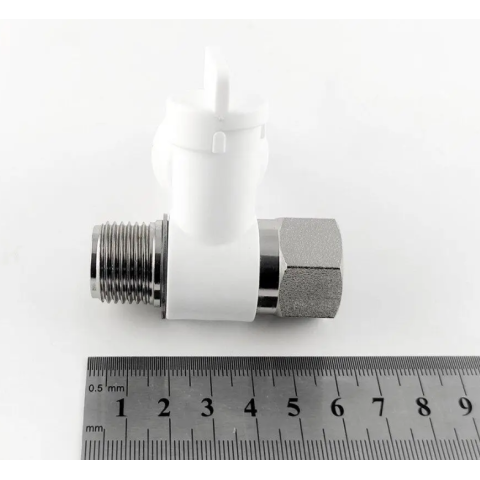 Адаптер з редуктором 1832-F 1/2"-1/4"-1/2" (різьба зовнішня - кульовий вентиль - різьблення внутрішнє)