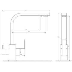 Смеситель трехпозиционный Globus Lux GLLR-0100-1-ONIX (под осмос и хол/гор. воду)