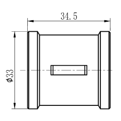 Муфта SD Forte SF35620 3/4" х 3/4" никелированная (внутр. резьба - внутр. резьба)