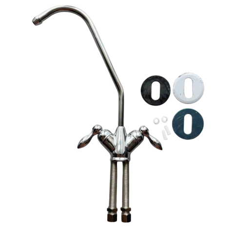 Кран двойной хромированный Kaplya DFCH4-C