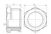 Футорка SD Forte SF37496SD 3/8"х1/4" нікельований (зовнішнє різьблення - внутр.різьблення)