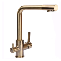 Смеситель трехпозиционный Globus Lux GLLR-0444-9-BRONZE (под осмос и хол/гор. воду)