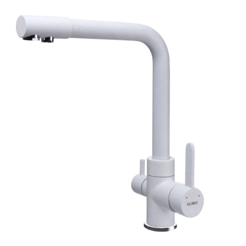 Змішувач трипозиційний Globus Lux LAZER GLLR-0444-7-WHITE (під осмос та хол/гор. воду)