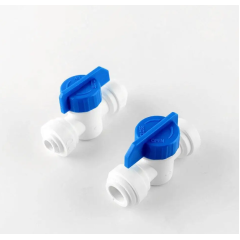 Кран проходной (BV-107-EZ) трубка 3/8" - трубка 3/8"