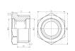 Футорка SD Forte SF374156 SD 1/2"х1/4" нікельований (зовнішнє різьблення - внутр.різьблення)