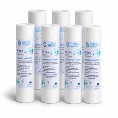 Комплект картриджей 6 шт. из вспененного полипропилена AquaMarine PP10-5, 5 мкм (Slim 10)
