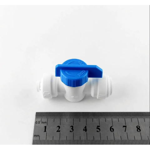 Кран проходной (BV-107-EZ) трубка 3/8" - трубка 3/8"