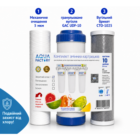 Комплект передфільтрів Aqua Factory "Зворотній осмос +"