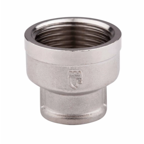 Муфта SD Forte SF3572515 1" х 1/2" никелированная (внутр. резьба - внутр. резьба)