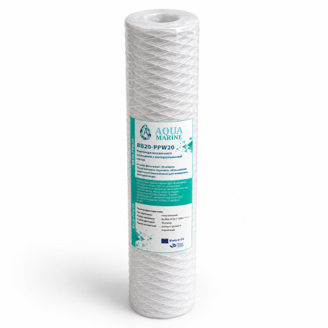 Картридж з поліпропіленової нитки AquaMarine BB20-PPW20 4,5x20” 20 мкм (Big Blue 20)