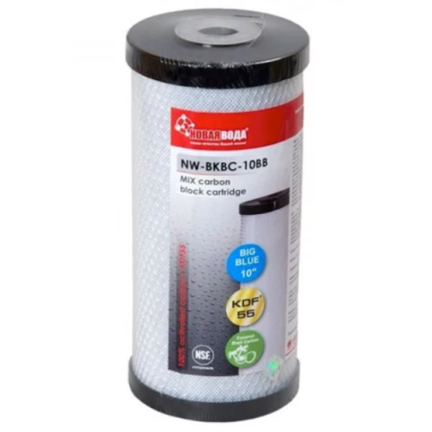 Картридж вугільний з елементом KDF Нова Вода NW-BKBC-10BB (Big Blue 10)