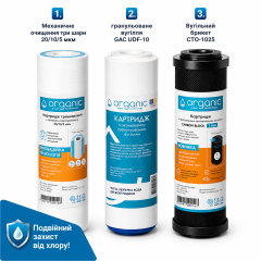 Комплект картриджів до фільтра зворотного осмосу Organic Smart Osmo