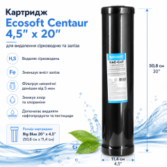 Картридж для удаления сероводорода Ecosoft Centaur (CRVS4520ECO) (Big Blue 20)