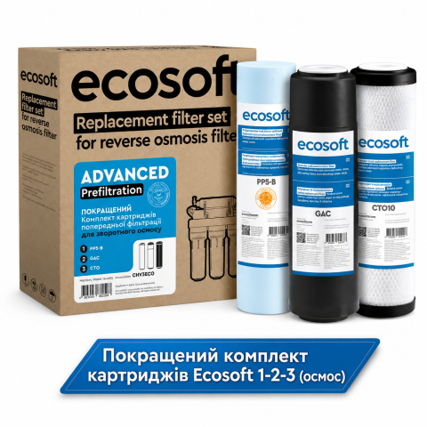 Комплект картриджей Ecosoft 1-2-3 (осмос) улучшенный (CHV3ECO)