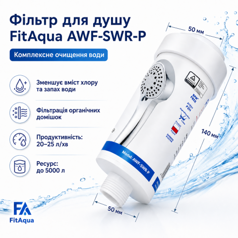 Фільтр-насадка для душу FitAqua AWF-SWR-P-ANM