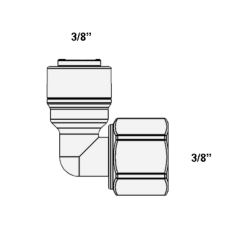 Фітинг кутовий ITiGER 1815-B 3/8" - 3/8" (трубка-внутрішнє різьблення)