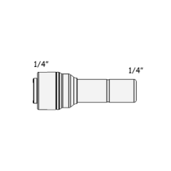 Фітинг прямий ITiGER 1801-A 1/4" - 1/4" (трубка-стрижень)
